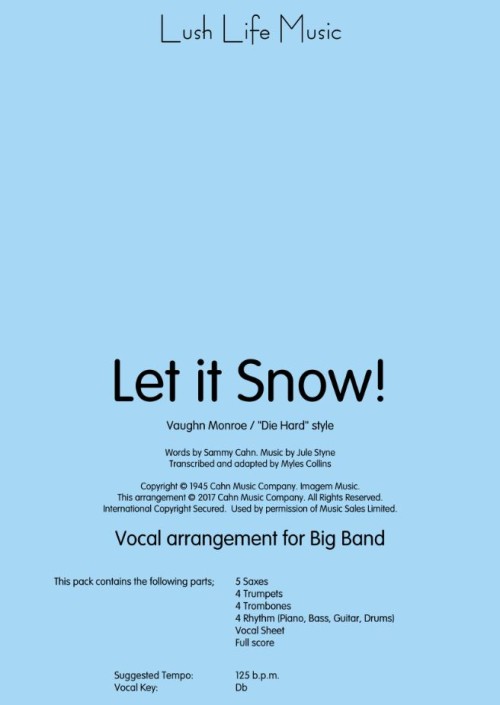 Let it Snow! (Vocal Solo with Jazz Ensemble - Score and Parts)